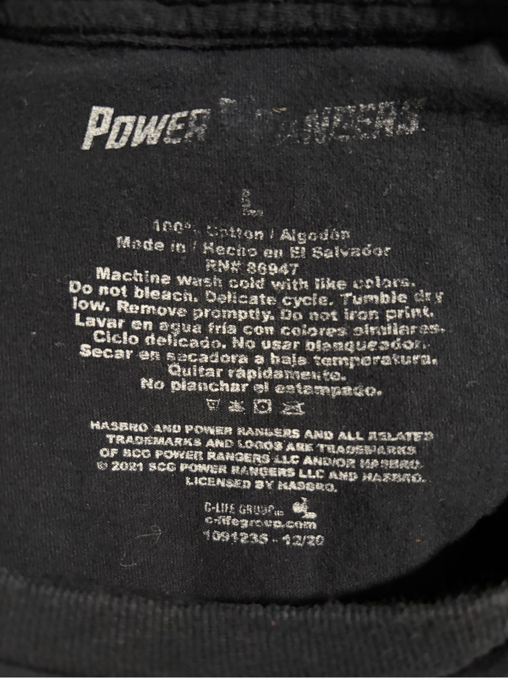 Power Ranger Multi-Color Team Graphic Tee - Black - Picture 3 of 3